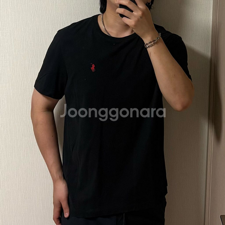 정품 폴로 랄프로렌 블랙 반팔 티셔츠--0