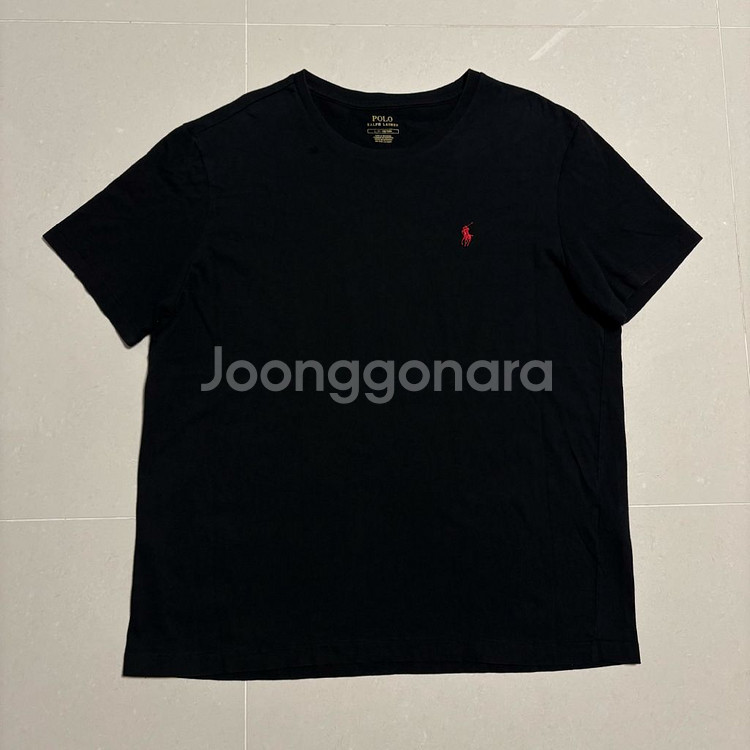 정품 폴로 랄프로렌 블랙 반팔 티셔츠--1