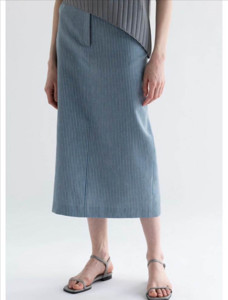 moondal 문달 스트링 스커트 빈티지블루--1