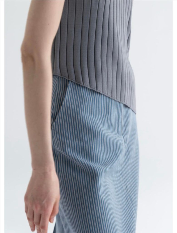 moondal 문달 스트링 스커트 빈티지블루--2