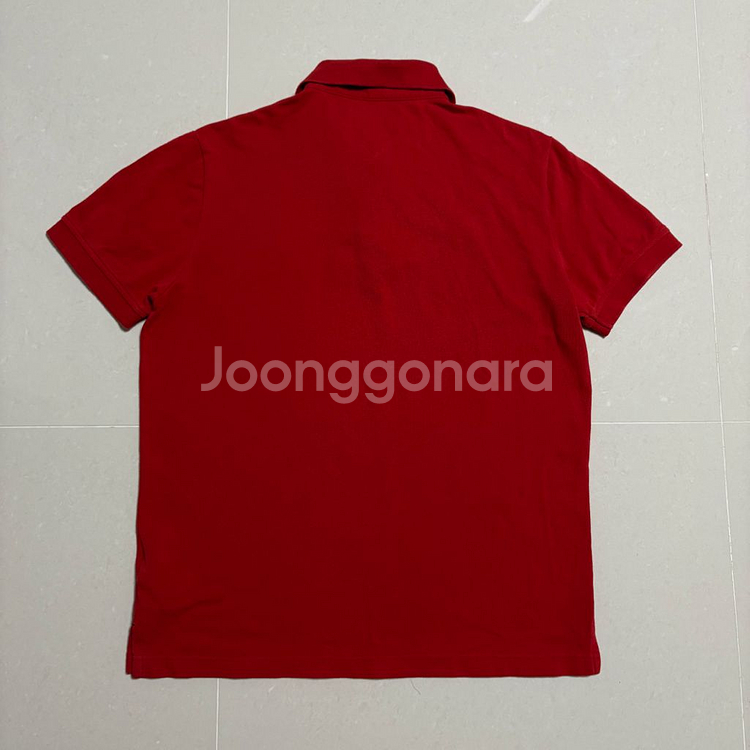 정품 타미힐피거 레드 반팔 카라티 pk셔츠 폴로티--3