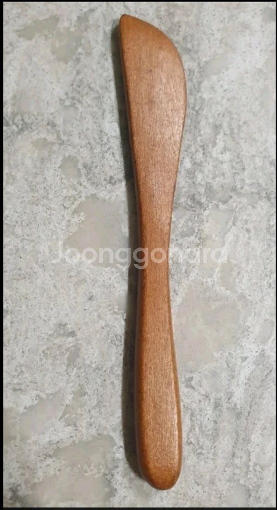 원목 수저 받침 8개 & 원목 잼칼 1개 일괄 미사용--5