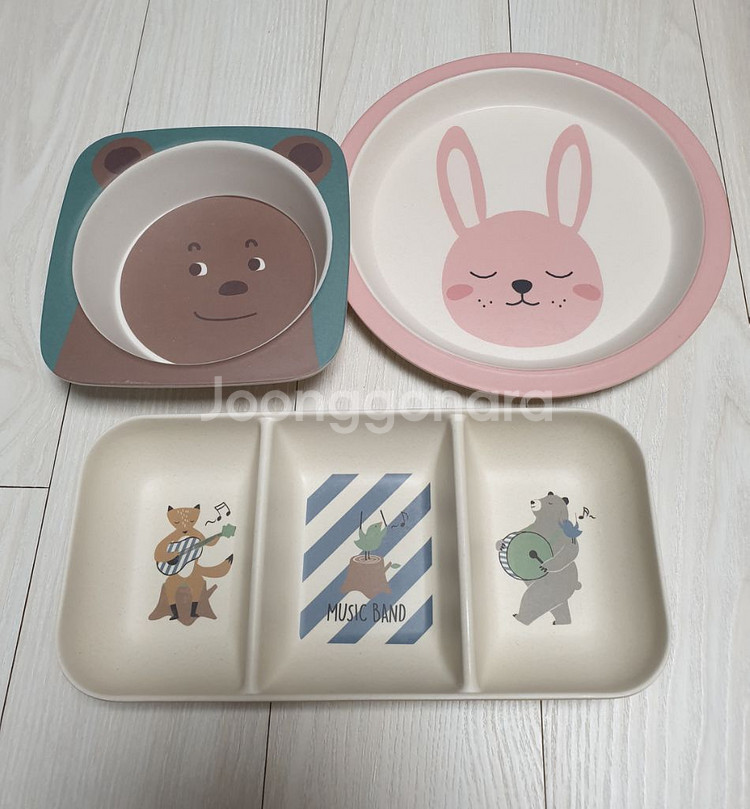 (미사용) 모던하우스 캐릭터 접시 3개 일괄--0
