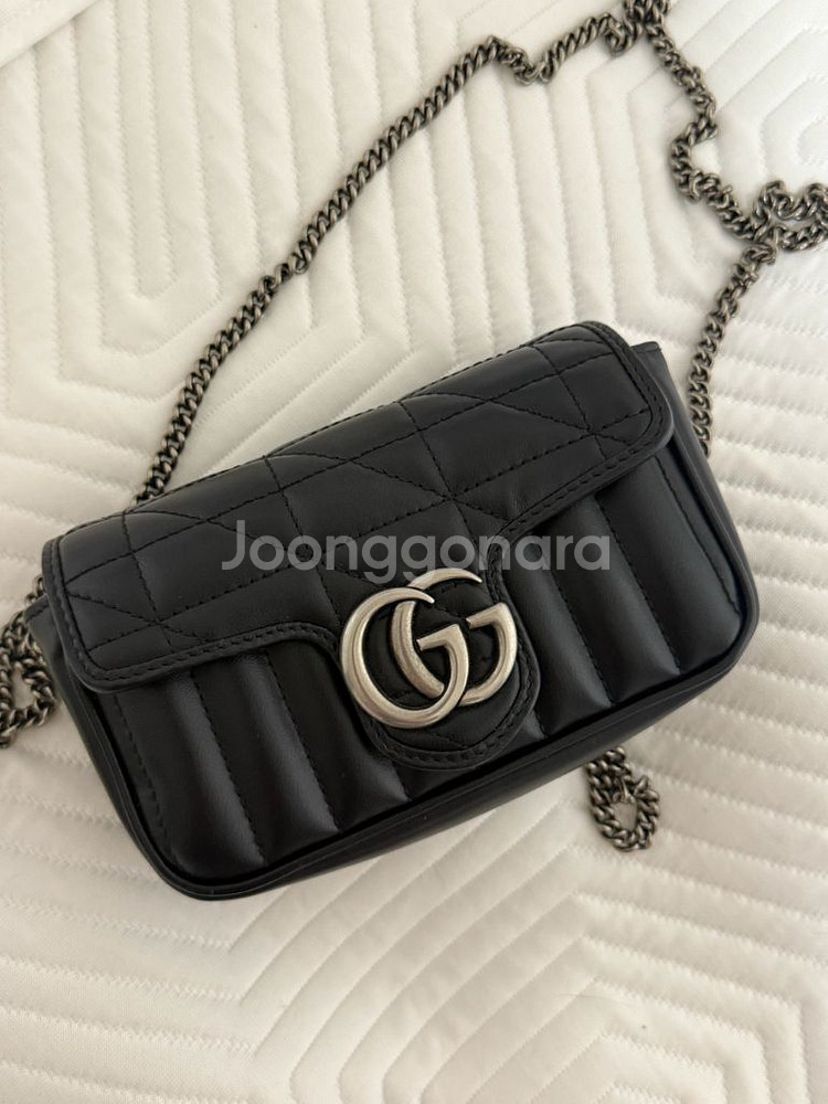 gucci 구찌 마몬트 슈퍼미니백 블랙--2