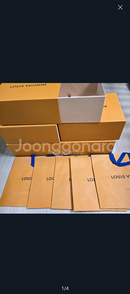 정품) 명품 루이비통 신발박스5개+쇼핑백 5개 팝니다--0