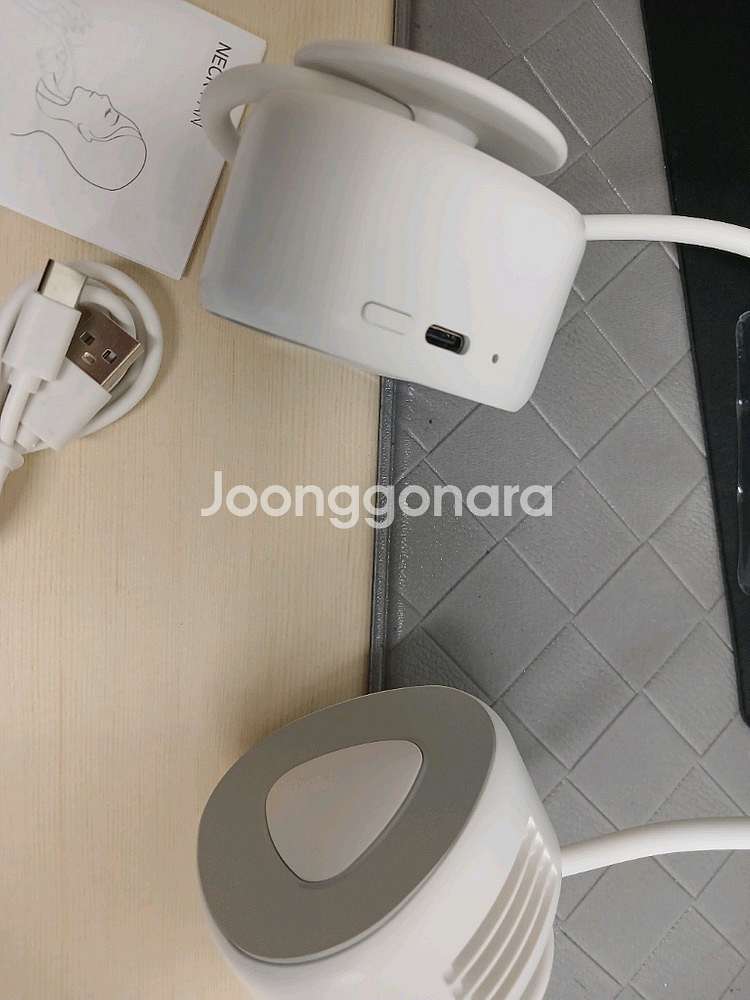 NECKFAN 무풍 목 선풍기 화이트--2