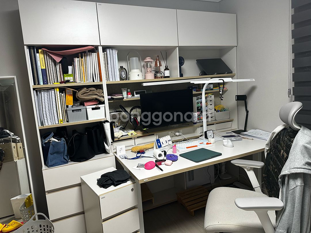 데스커 멀티책상 1600에 6단, 깊은장 포함--2