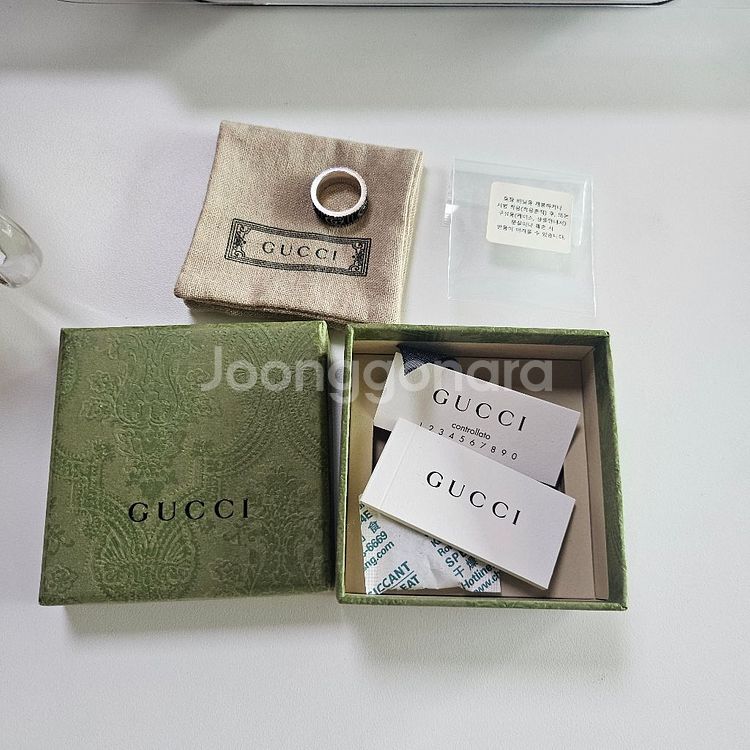 정품) 구찌 더블G 8호 GG마몽 와이드링--0