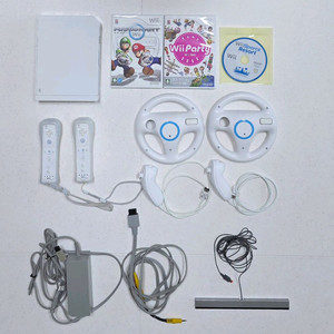 일괄) 닌텐도 Wii 위 세트, 게임 씨디 리모컨 핸들