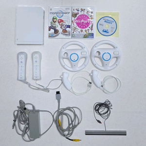 일괄) 닌텐도 Wii 위 세트, 게임 씨디 리모컨 핸들