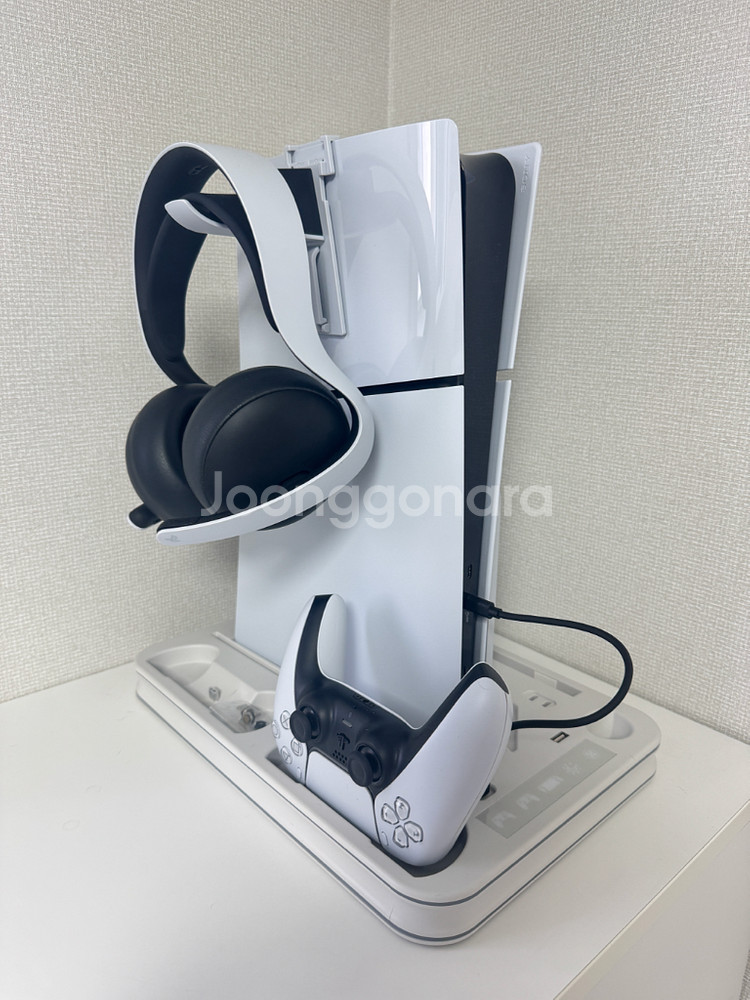 PS5 Slim+무선헤드셋(몬헌CD+스텐드 쿨러)--1