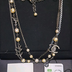 Chanel 진주 18k 목걸이 정품