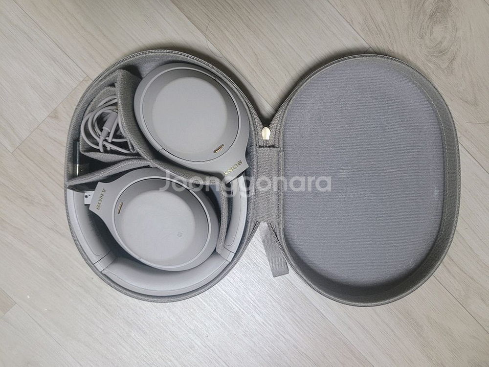 SONY 1000XM4 노이스캔슬링 헤드폰 블루 실버--3