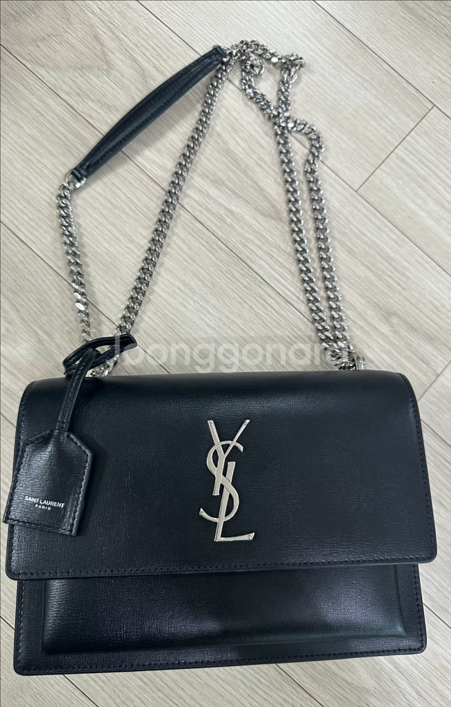 생로랑 선셋백 은장 미듐--1