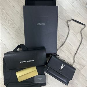 생로랑 선셋백 은장 미듐