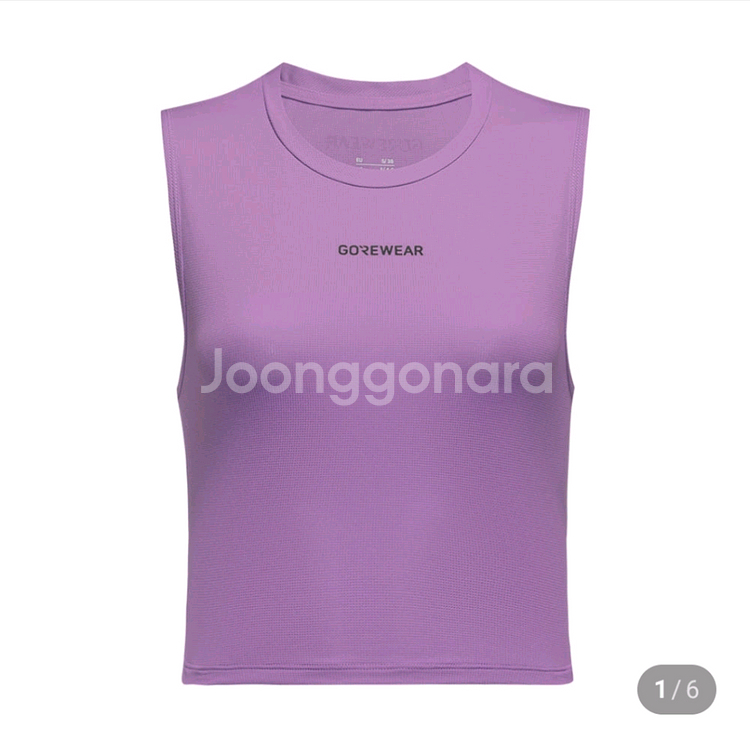 고어웨어 여성 크롭 러닝 싱글렛 xs--0