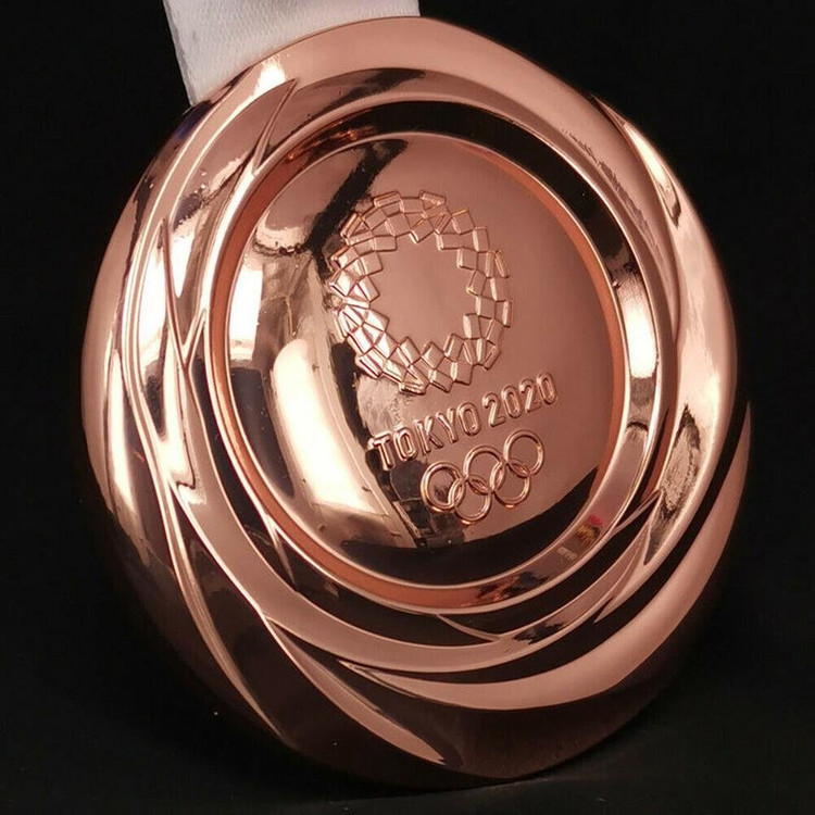 새 2020년 도쿄 올림픽 동메달 메달 리본 기념 장식 이미지