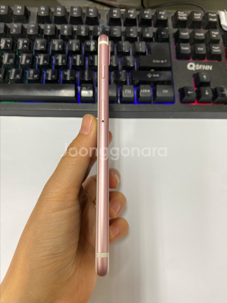 아이폰7플러스 로즈골드 A급 128GB 배터리100--5