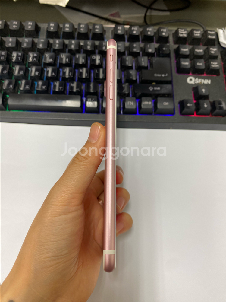 아이폰7플러스 로즈골드 A급 128GB 배터리100--4