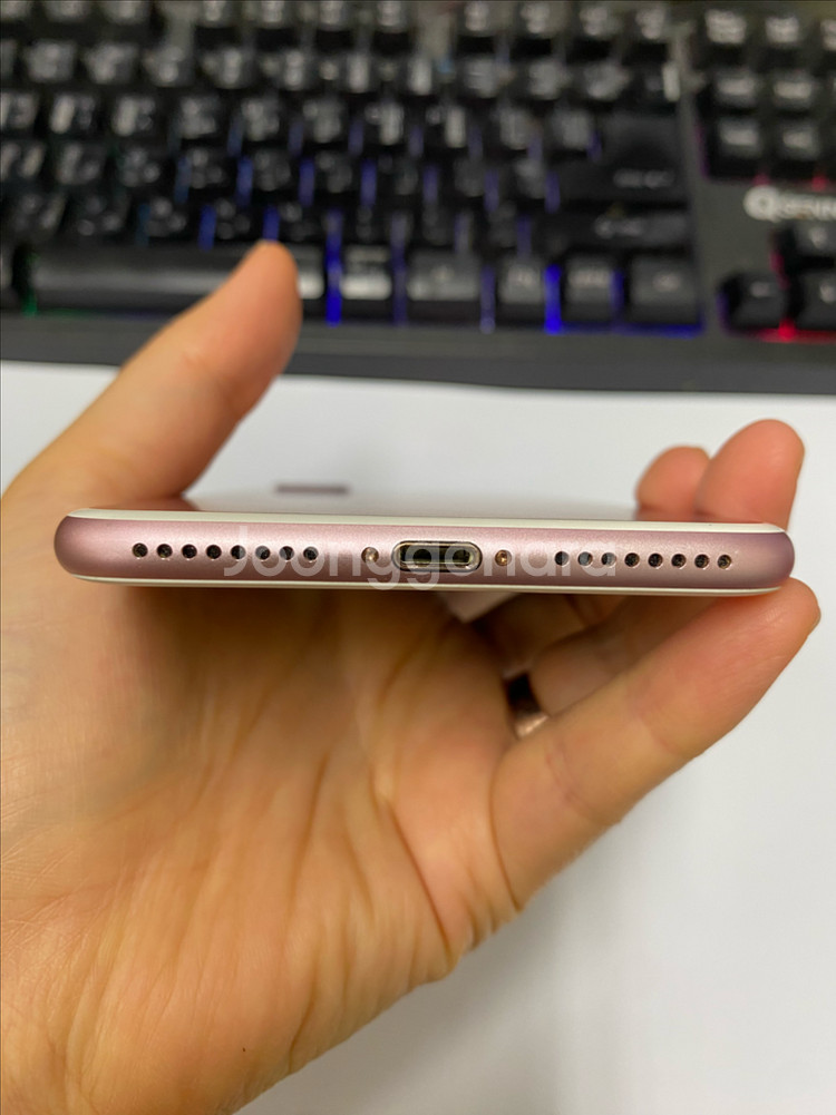 아이폰7플러스 로즈골드 A급 128GB 배터리100--6