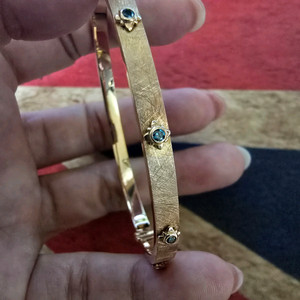 14k 청다이아 뱅글팔찌