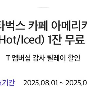 T데이 스타벅스 아메리카노Tall