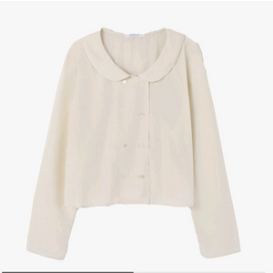 타낫 로지 카라 블라우스 베이지