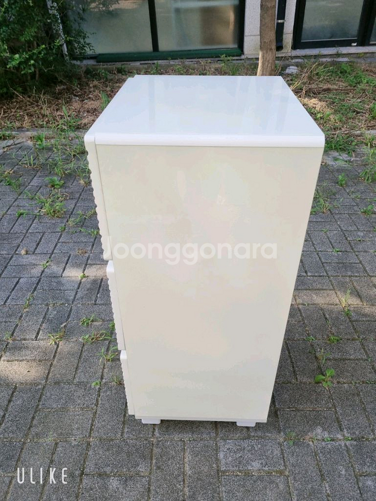 화이트 3단 서랍장--3