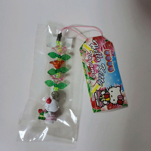 헬로키티 도야마 한정 튤립 키티 스트랩 고전 키티