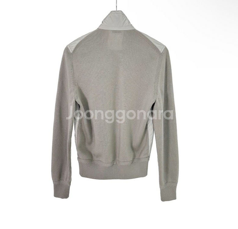 [46] TF 톰포드 남성 울 니트 하이넥 집업 패널 패딩 자켓 그레이--2