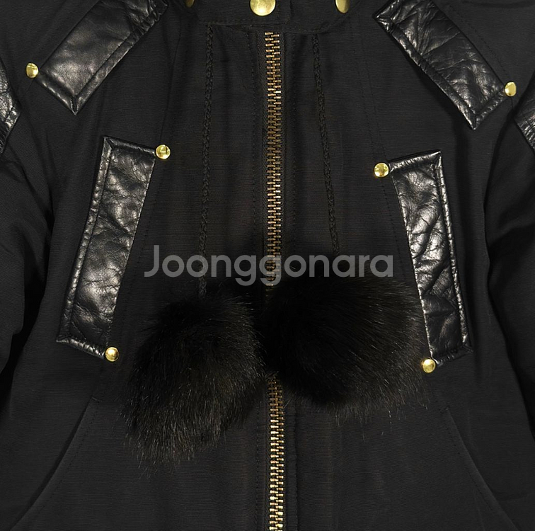 [XS] 무스너클 골드에디션 14K 발라스틱 봄버 패딩--2