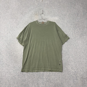 플루크 카키 피그먼트 반팔 티 XXL