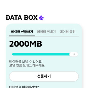 KT 데이터 2기가 (2000MB)