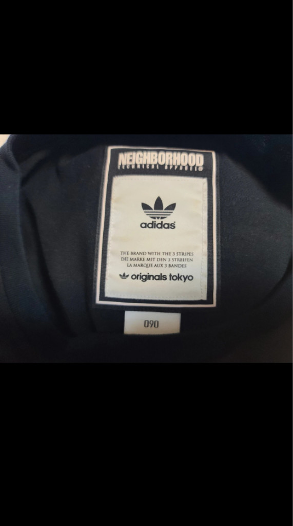 아디다스 x 네이버후드(NBHD) 콜라보 스컬 그래픽 반팔 티셔츠 90 이미지