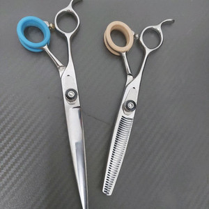 왼손잡이 이용가위 세트 (7인치 장가위,틴닝가위) 이미지