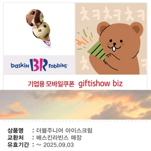 배스킨라빈스 싱글/더블 기프티콘