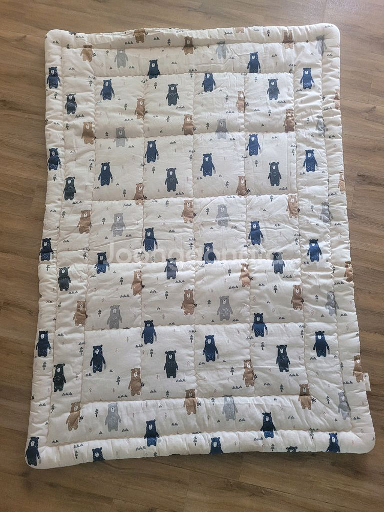 곰돌이 패턴 퀼팅 매트--0