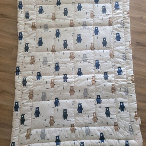 곰돌이 패턴 퀼팅 매트