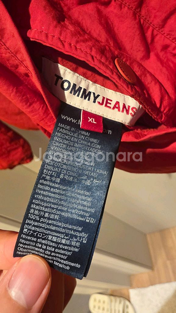 tommy jeans 빨간 점퍼 XL--2