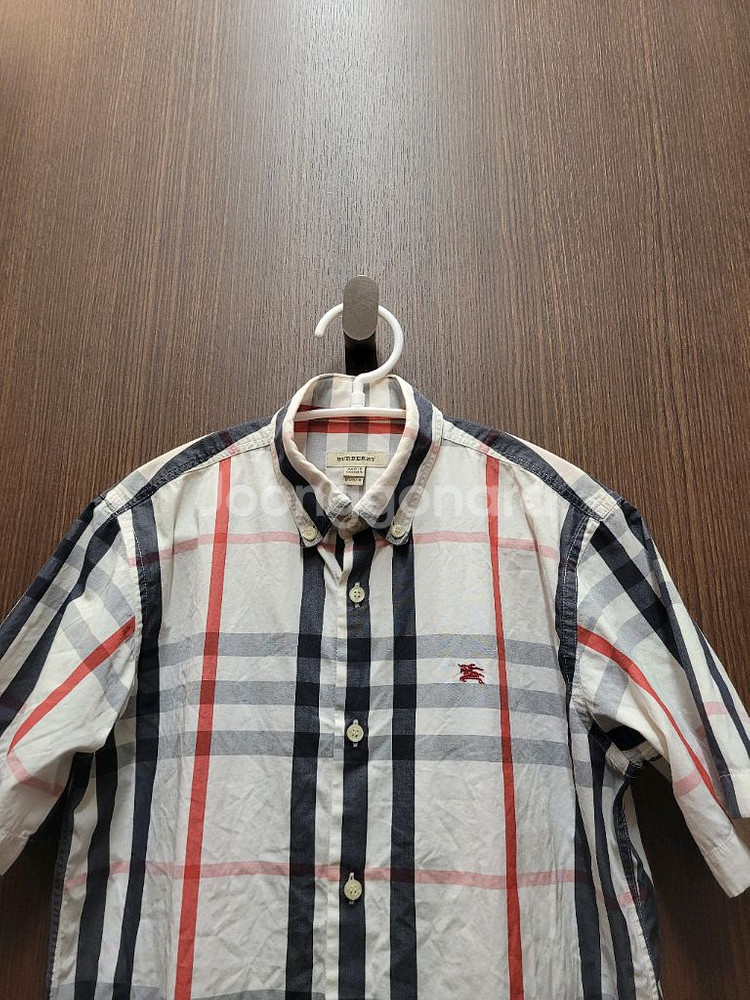 버버리 체크 반팔셔츠 여성 XS--1