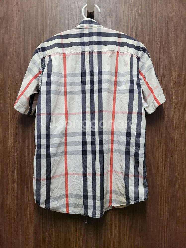 버버리 체크 반팔셔츠 여성 XS--2