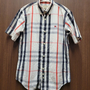 버버리 체크 반팔셔츠 여성 XS