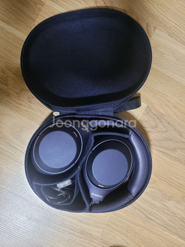 SONY 1000XM4 노이스캔슬링 헤드폰 블루 실버--1