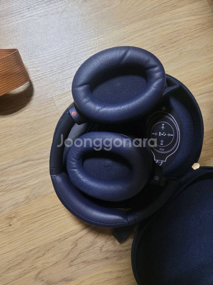 SONY 1000XM4 노이스캔슬링 헤드폰 블루 실버--2