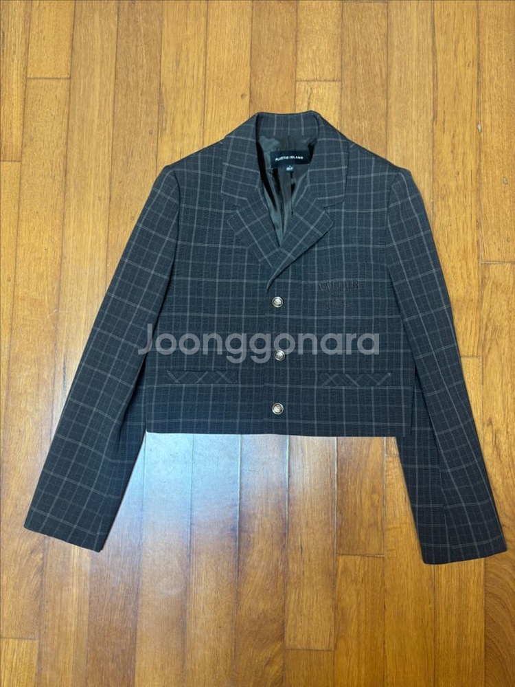 플라스틱 아일랜드 체크 블레이저--0