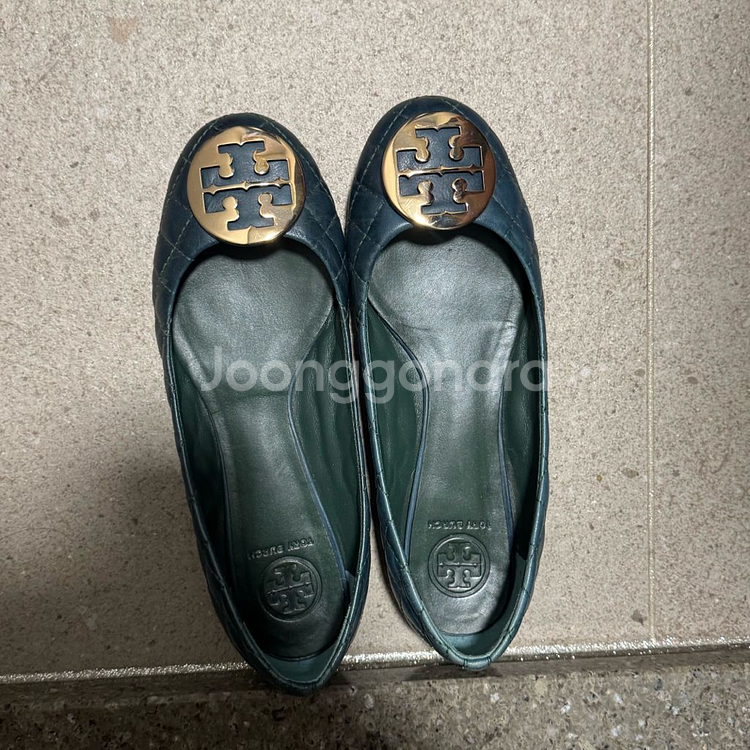 토리버치 정품 플랫슈즈 그린 260mm--0