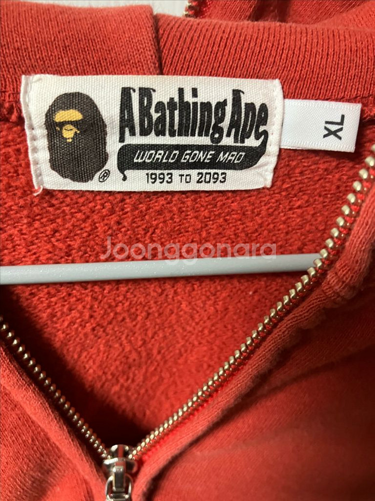BAPE 베이프 적계 후드집업 XL--4