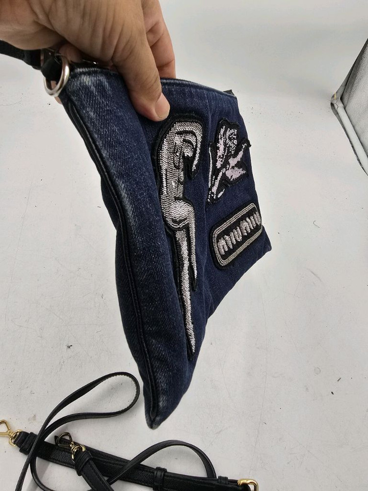 미우미우 (Miu Miu) 데님클러치겸 크로스백--4