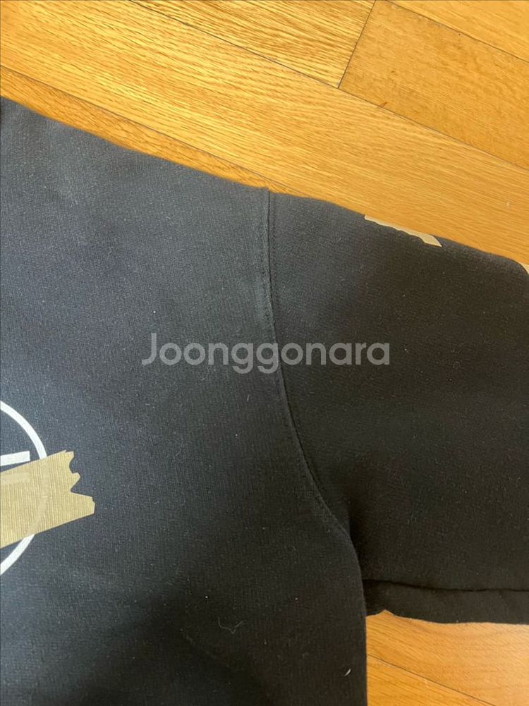 정품 오프화이트 테이프에로우 후드티 s--7