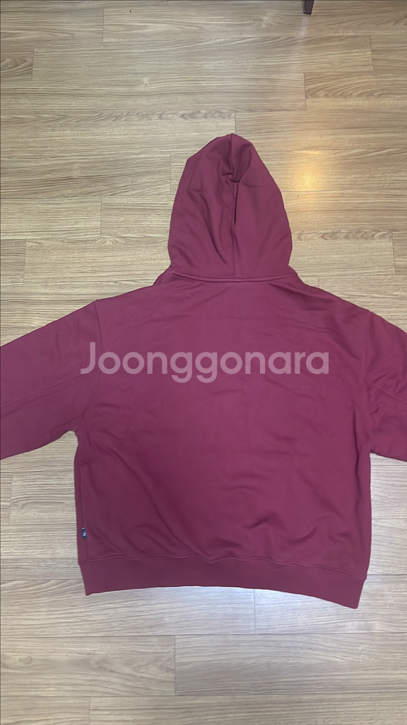 버건디 후드티--1